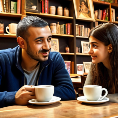 Home 9 **
Prompt: Diverse group of young Turkish people actively engaged in a digital workshop, vibrant colors, using laptops and phones, social media icons subtly in background, inspiring atmosphere, modern Ankara cityscape visible through large window.
**